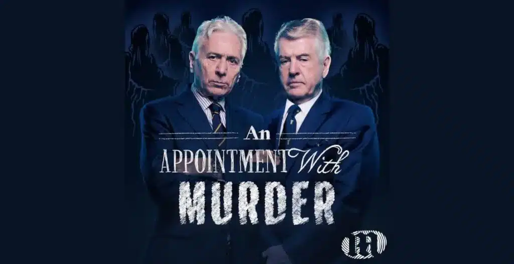 Podcast cover art for An Appointment with Murder, featuring a stethoscope and crime scene tape.