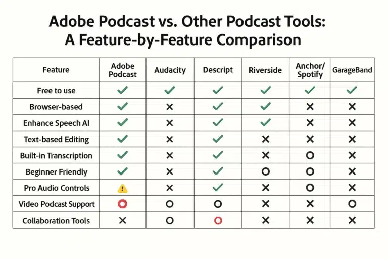 Adobe Podcast vs Other Podcast Tools: 2025 Comparison Guide
