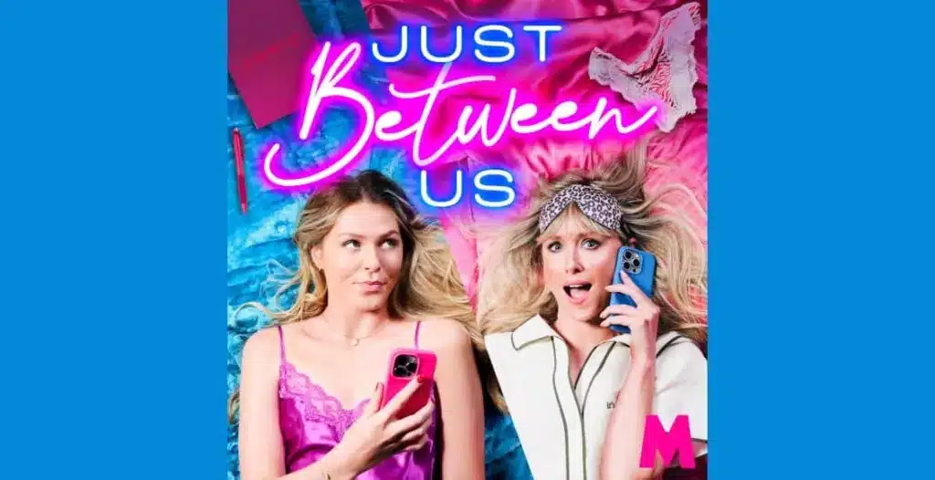 Podcast cover art for Diana Vickers and Alice Giddings co-hosting Just Between Us relationship podcast
