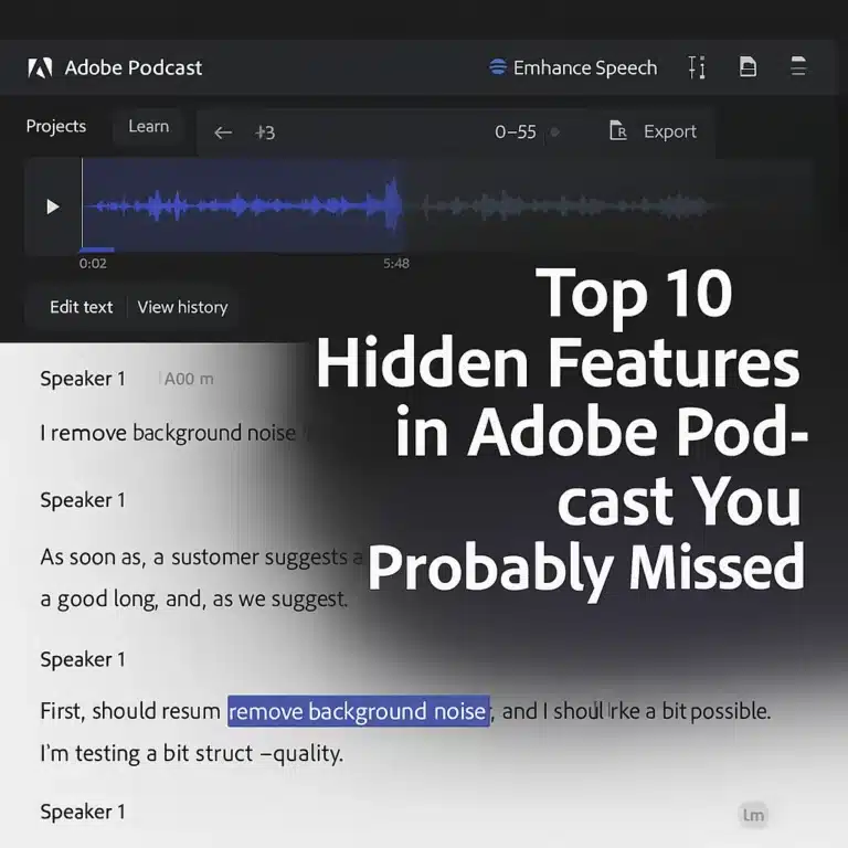 Top 10 Hidden Features in Adobe Podcast You Probably Missed