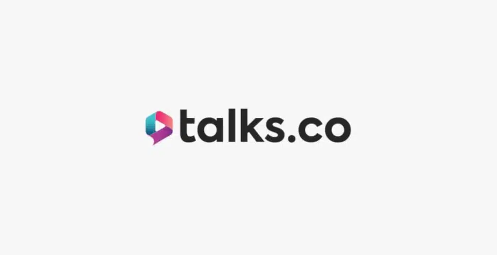 Talks.co AI-powered speaker page interface for podcast guests – replacing PDF one-sheets