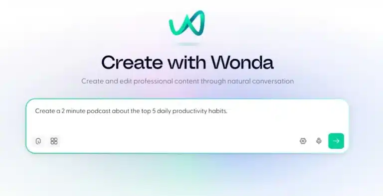 Wonda AI by Wondercraft: The First Conversational AI for Content Creation