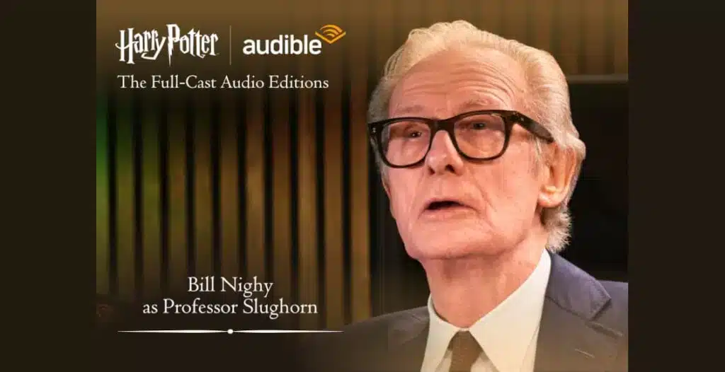 Bill Nighy as Professor Slughorn in Harry Potter Full-Cast Audiobooks promotional artwork