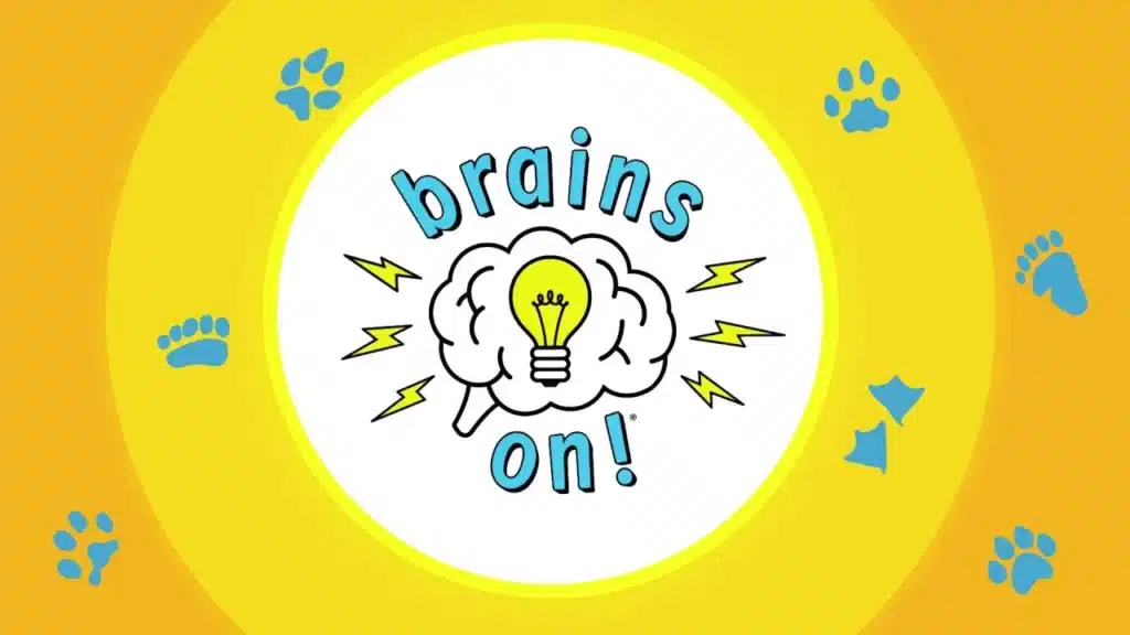 “Brains On! podcast creators Molly Bloom, Sanden Totten, and Marc Sanchez celebrating independence announcement