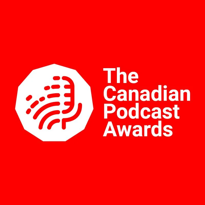 Canadian Podcast Awards 2025 logo with microphone and podcasting icons representing diverse audio storytelling