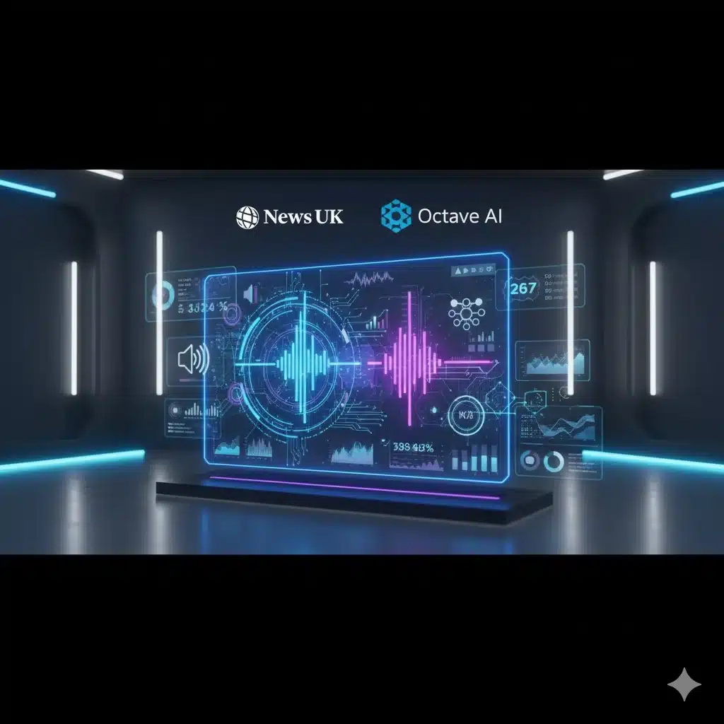 Octave AI by News UK: AI-generated podcast and radio ad creation platform interface