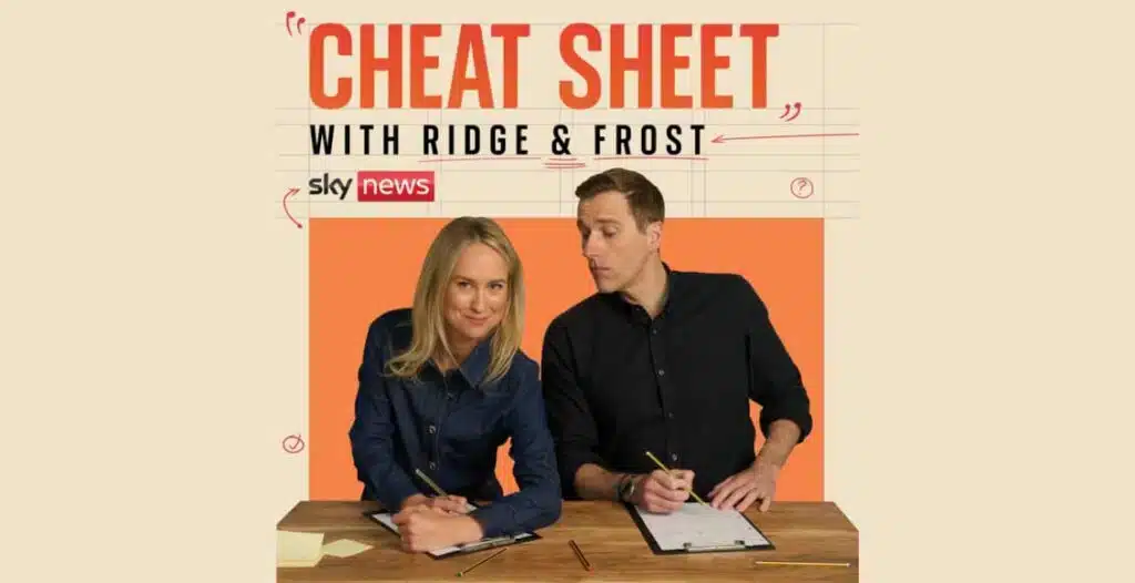 “Sophy Ridge and Wilfred Frost hosting new Sky News Breakfast Show with daily podcast Cheat Sheet graphic