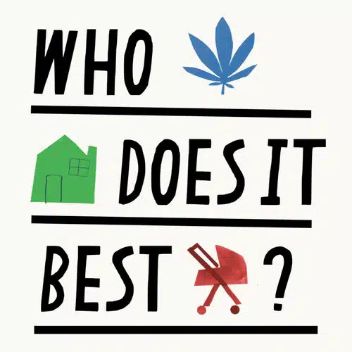 Podcast cover of “Promotional artwork for The Europeans podcast miniseries Who Does It Best