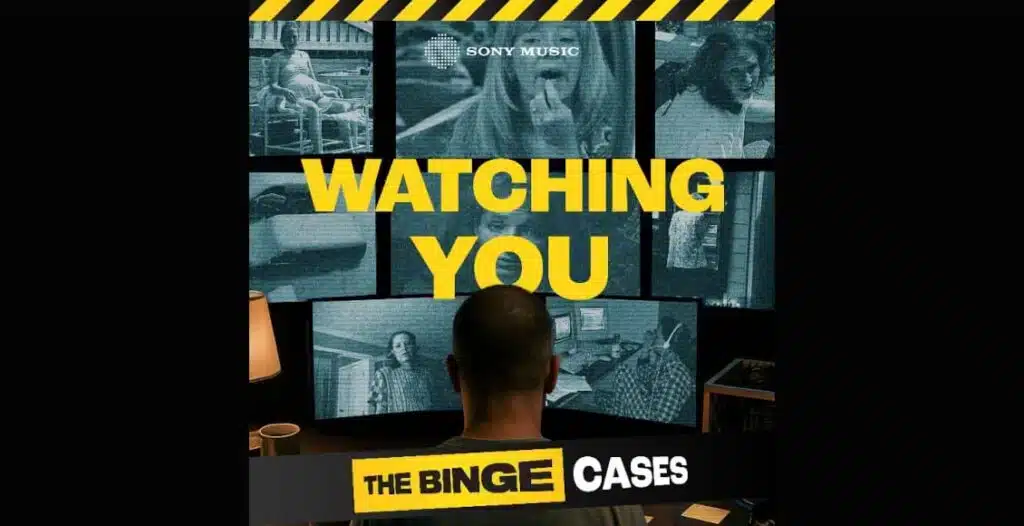 Watching You podcast cover art highlighting the true-crime investigation into the death of Dominique ‘Nique’ Leili