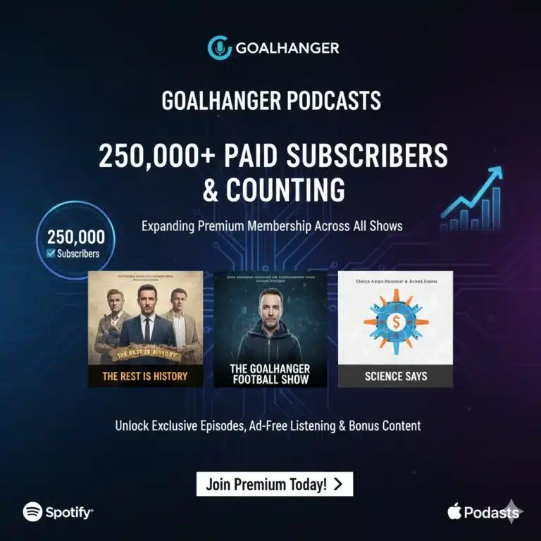 Goalhanger Crosses 250,000 Paid Subscribers, Bets Big on Membership-Led Podcast Growth