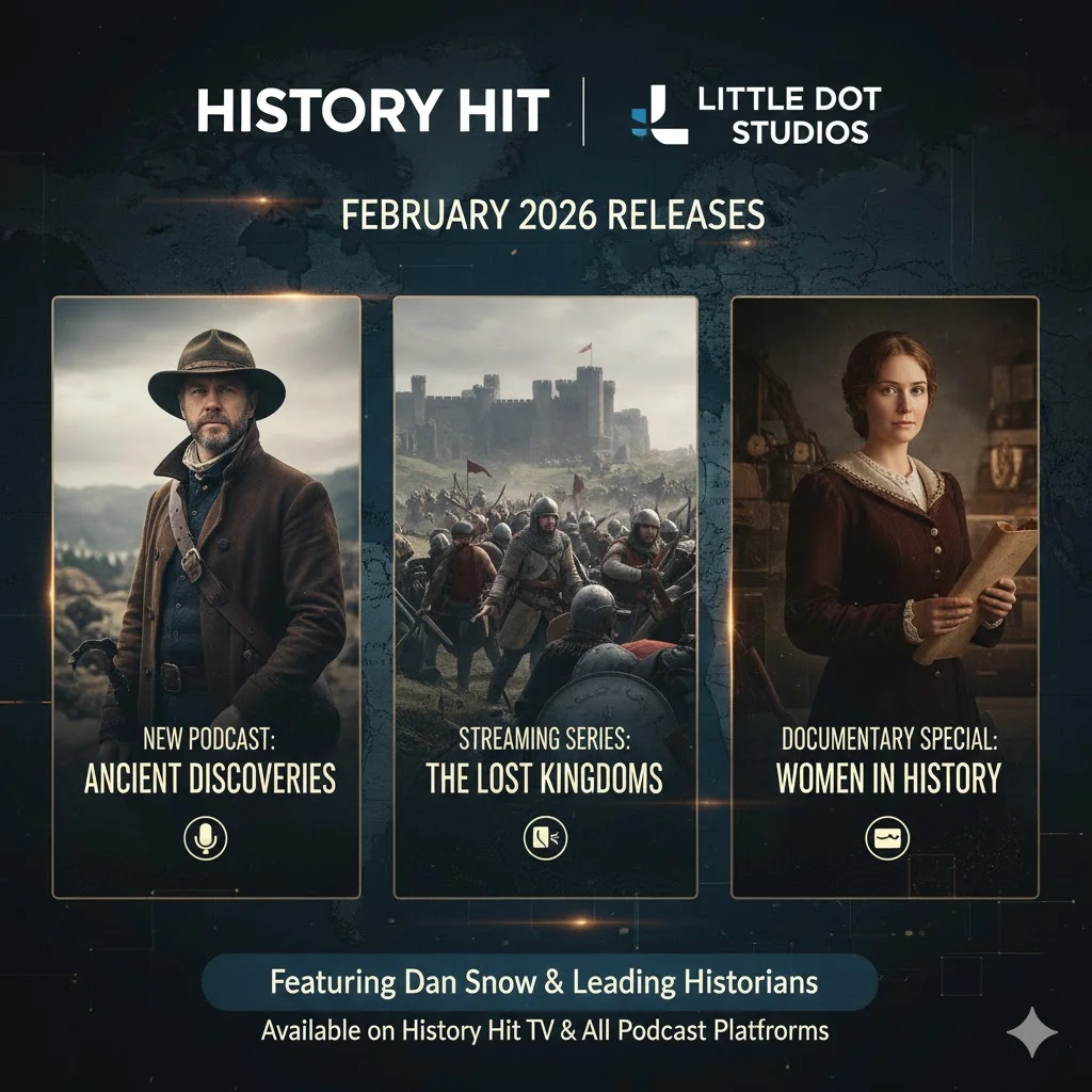 History Hit and Little Dot Studios announce February 2026 streaming and podcast releases featuring Dan Snow and leading historians”