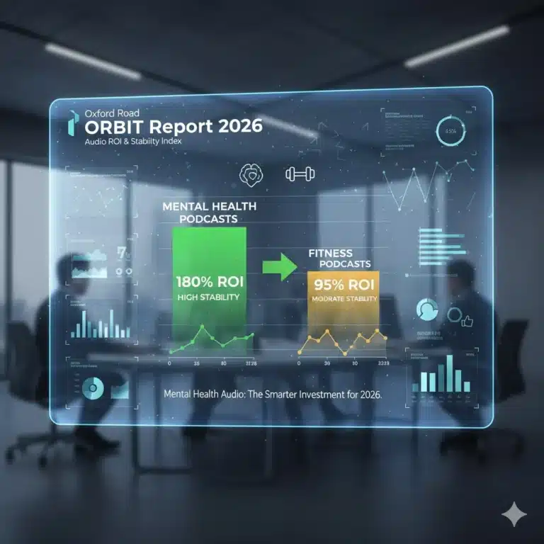 Mental Health Podcasts Beat Fitness in Ad Performance: Oxford Road ORBIT Study 2026