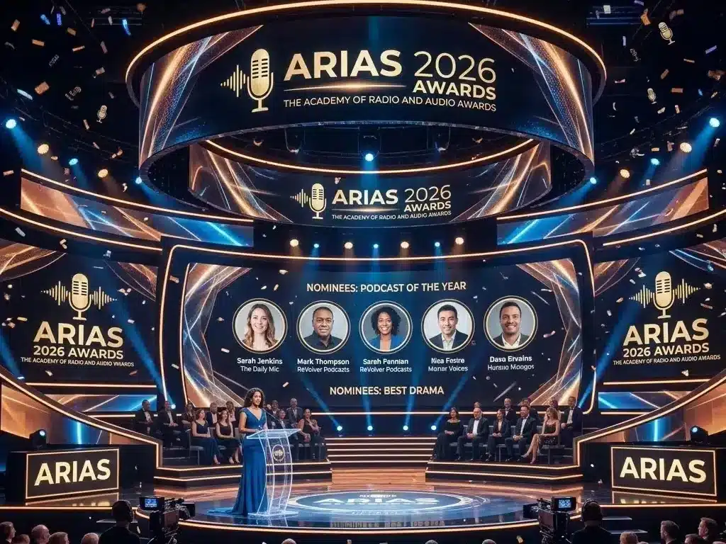 ARIAS 2026 awards ceremony stage setup