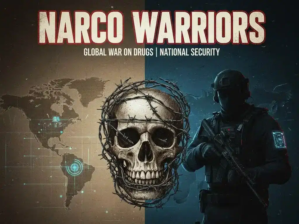 Narco Warriors podcast artwork exploring the history of the global war on drugs and national security operations