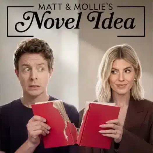 Podcast cover of new comedy crime podcast Matt and Mollie’s Novel Idea