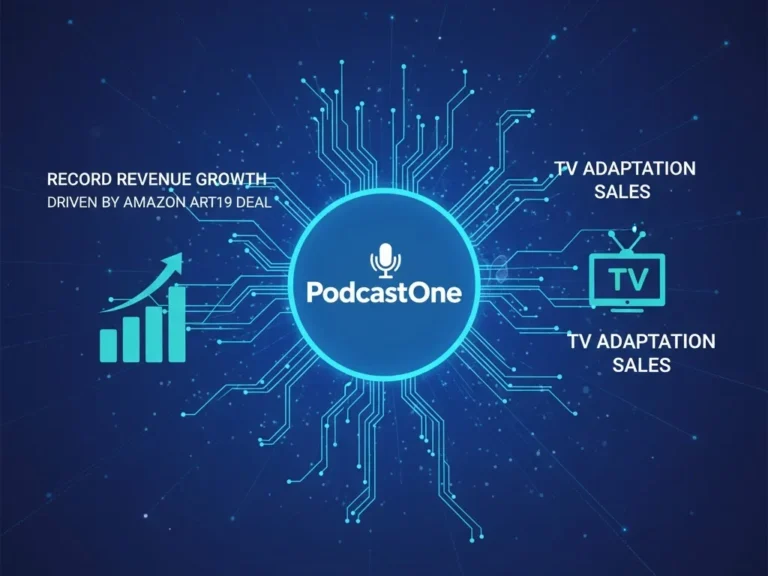 PodcastOne Revenue Hits Record $15.9M as Amazon ART19 Deal and TV Adaptations Drive Growth
