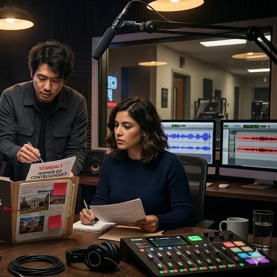 Campus Files podcast Season 2 investigative documentary about university scandals and higher education controversies.