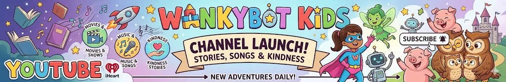 Wonkybot Kids YouTube channel launch banner