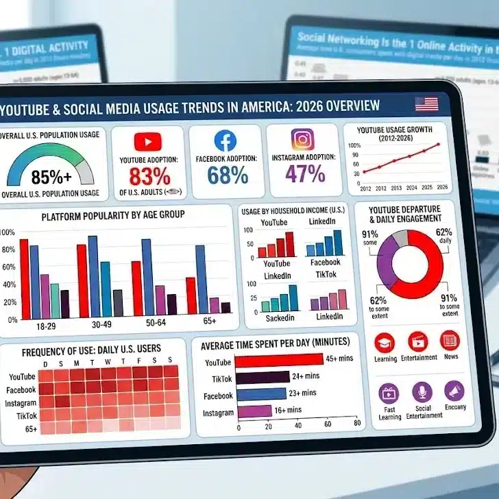 YouTube and social media usage trends in America