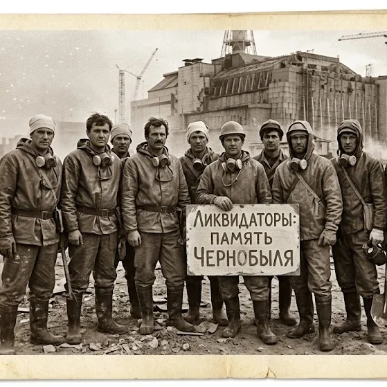 Liquidators cleanup workers historical archive Chernobyl