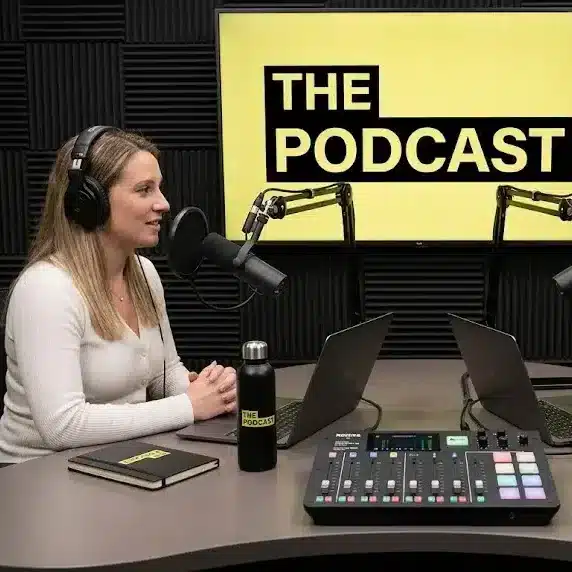 Podcast recording setup for The Podcast