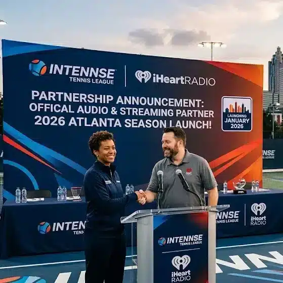 INTENNSE Tennis League and iHeartRadio partnership announcement ahead of 2026 Atlanta season launch