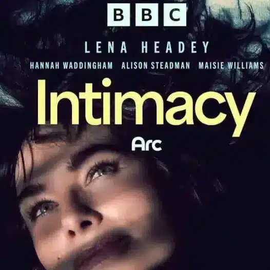 Podcast cover of BBC Sounds audio drama Intimacy, a dark comedy series about consent, power dynamics and trauma in the film industry